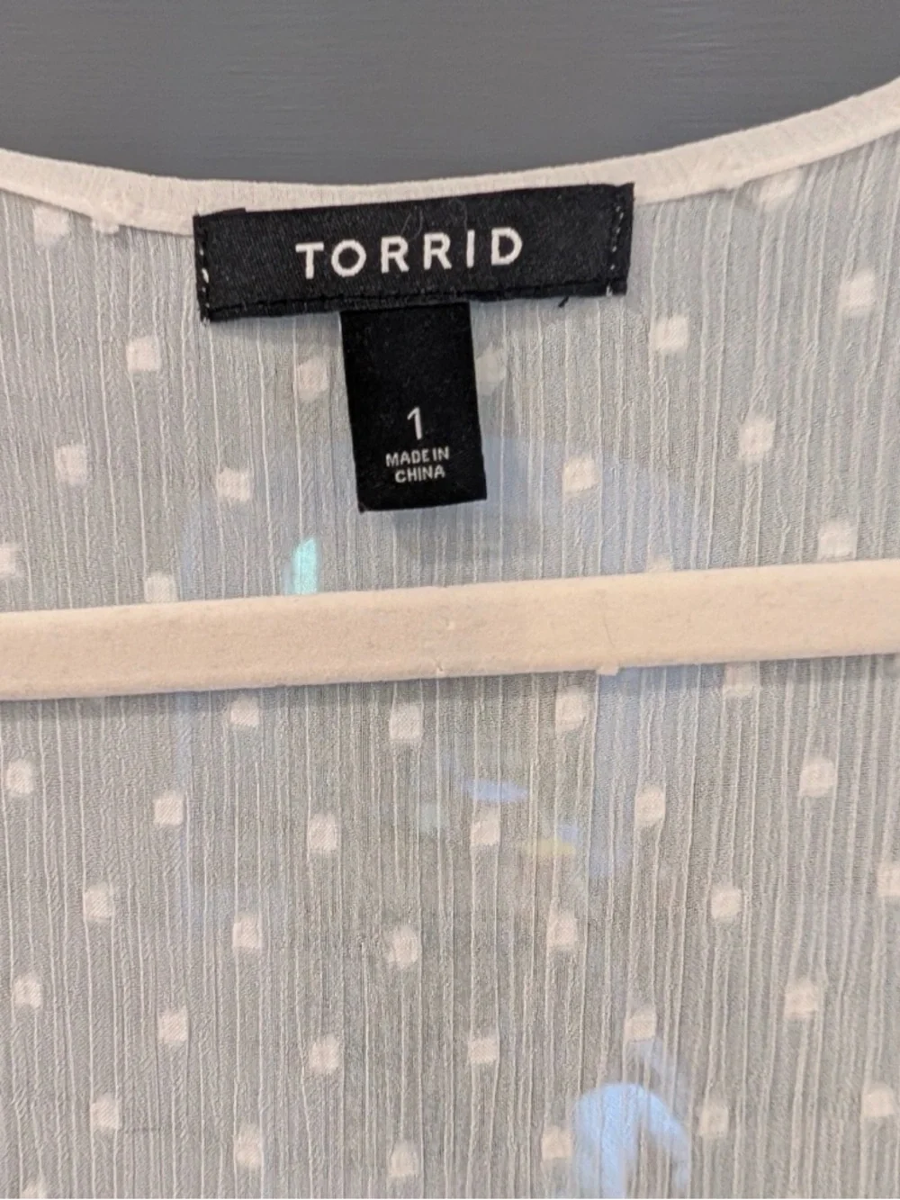 Torrid Sheer Swiss Dot Tiered Maxi Cover-Up in Ivory - Picture 4 of 4